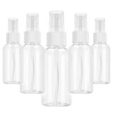 Guokukey 5 adet 50 ml sprey şişesi, küçük, şeffaf boş, şeffaf sprey şişesi, plastik, sıvı kozmetik için sprey şişesi, seyahat, temizlik, kişisel bakım için