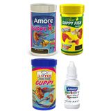 Guppy Mix Granules 3 çeşit 250ml Kutu Akvaryum Balık Yemi, Multivitamin