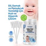 Guqqo Bebek Agız Temizleme Çubuğu, 25 Adet, Yenidoğan Dil Pamukçuk Temizleyici