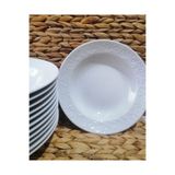 Güral GÜRAL PORSELEN BAHARDALI SADE 12 ADET 21 CM ÇUKUR YEMEK TABAK