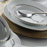 Güral Porselen 6'lı 19 cm Yaldızlı Yemek Tabak