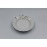 Güral Porselen 6'lı Eda 19 cm Çukur Tabak Tek Çiçek 2440 - 6 Adet