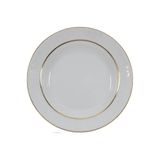 Güral Porselen 6'lı Sedef 19 cm Çukur Tabak İki File, Beyaz