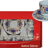 Güral Porselen Armada Cini Ar 681 Karanfil Altın Yaldızlı Hediyelik Porselen 6 Lı Fincan Takımı