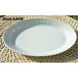 Güral Porselen Beyaz Kayık Tabak 30 cm - Belirtilmemiş