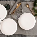 GÜRAL PORSELEN BİLBAO 3 PARÇA 27 CM SERVİS TABAĞI SİYAH FİLE