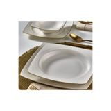 Güral Porselen Bonenjoy Gold 24 Parça 6 Kişilik Bone Yemek Takımı