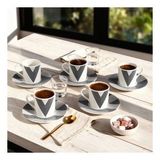 Güral Porselen Camelia 12 Parça 6 Kişilik Kahve Fincan Takımı 6245