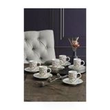 Güral Porselen Camelia 6 Kiş Bone Kahve Fincan Takımı 5605