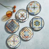 Güral Porselen Camelia 6 Parça 20 Cm Pasta Takımı Harmoni -Mavi 4270