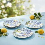 Güral Porselen Camelia Lemon 6 Parça 20 cm Pasta Takımı 55742 - Renk - Sarı - Mavi