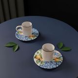 Güral Porselen Camelia Orange 2 Kişilik Kahve Takımı 55742