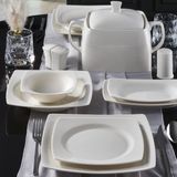 Güral Porselen Carolıne 62 Parça Kare Bone Yemek Takımı - 6117