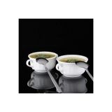 Güral Porselen Çift Kulplu Çorba Kasesi, 11 cm, Beyaz, 2 Adet Set