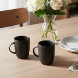 Güral Porselen Elit 2 Parça Mug Mat Siyah 250 cc
