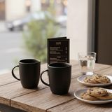 GÜRAL PORSELEN Elit Siyah Mat 2 Parça Mug Bardak 250 CC