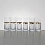 GÜRAL PORSELEN Elite 6 Parça Limonata Bardağı Platin