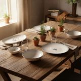 Güral Porselen Flora Blue 12 Parça 4 Kişilik Yemek Takımı 48833