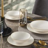 Güral Porselen Güral Atina Gold 18 Parça 6 Kişilik Bone Yemek Takımı