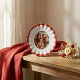 Güral Porselen Güral Hediyelik Dekoratif Fotoğraf Çerçevesi 17 Cm Bordo