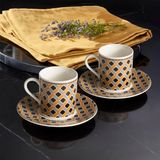 GÜRAL PORSELEN GÜRAL PORSELEN Camelia 12 Parça 6 Kişilik Kahve Fincan Takımı 65111