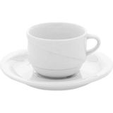 Güral Porselen Istanbul Çay ve Nescafe Fincan Tabaklı1 Adet 170 cc - Beyaz