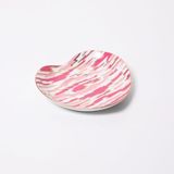 Güral Porselen Kalp 12 cm Çay Tabağı El Dekoru Pembe 430