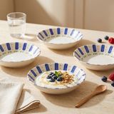 GÜRAL PORSELEN Kayısı 20 cm 4lü Çukur Tabak Seti - renk - Çok Renkli