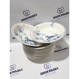 Güral Porselen Kuş 12 Adet 19 cm (Büyük) Çukur Yemek Tabak