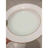 Güral Porselen Mat Yaldızlı 12'li Çukur Yemek Tabağı