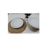 Güral Porselen Mat Yaldızlı 19 Cm Çukur Yemek Tabağı 12 Adet