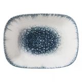 Güral Porselen Mavi Seri Kare Kayık Tabak 12 Cm (8'Li Paket)