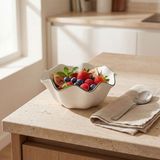 Güral Porselen Rodos 19 cm Salata Sunumluk Kase 30YS - Beyaz - Renk