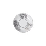 Güral Porselen Rose El dekoru 12 Cm Çay Tabağı Gümüş İşleme 8020