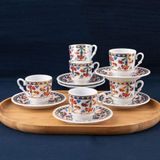 Güral Porselen Sedef 12 Parça 6 Kişilik Türk Kahvesi Fincan Takımı SF12CKT084556