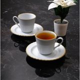 Güral Porselen Sedef 2 Parça Çay Fincan Takımı - Beyaz - 230 ml