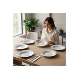 Güral Porselen Sembol 6 Parça 22 Cm Çukur Yemek Tabağı