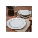 Güral Porselen Soprano 6 Adet 16 Cm Tatlı Tabağı Mat Altın Yaldız 23