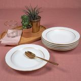 Güral Porselen Soprano Yaldızlı 6 Adet 19 cm Yemek Tabağı