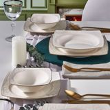Güral Porselen Vivente Gold 8 Parça 2 Kişilik Bone Yemek Takımı