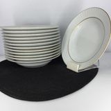 Güral Porselen Yaldızlı 12'li 19 cm Çukur Yemek Tabağı