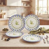 Güral Porselen Zeytin Dalı 19 cm 4lü Porselen Pasta Tabağı Seti