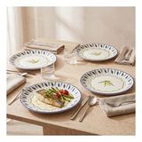 GÜRAL PORSELEN Zeytin Dalı 25 cm 4lü Servis Tabağı Seti 6515