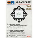 Güray Reklam Lazer Kesim Tekli Pleksi Priz Süsü - Dekoratif Çerçeve - Siyah