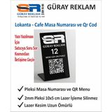 Güray Reklam Pleksi Masa Numarası ve Qr Menü Tabelası - Şık, Dayanıklı ve Fonksiyonel