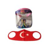 GÜRBEY PAZARLAMA Sue And Se Çocuklar Için Koruyucu Siperlik + Türk Bayrağı Maske