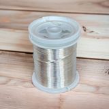 Gürbüz 0.60 mm Gümüş Renkli ( 30 gr - 12 Metre ) Takı , Gelin , Çiçek , Filografi Teli