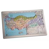 Gürbüz 25031 Kabartma Harita Türkiye Bölgeler 35X50