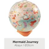 Gürbüz 92256 26 cm Işıklı Abajur Küre Desenli Mermaıd Journey - Karışık-Çok Renkli - 1 Adet