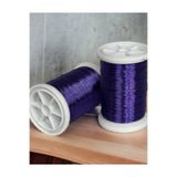 gürbüz filografi 0.30mm (100gr - 150m ) Bakır Üstü Gümüş Kaplı Parlak Mor Renkli Filografi Teli